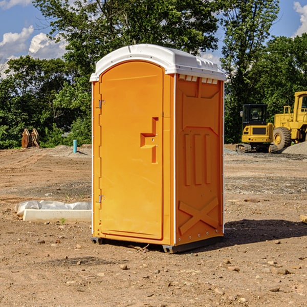 how often are the portable restrooms cleaned and serviced during a rental period in Edgewood